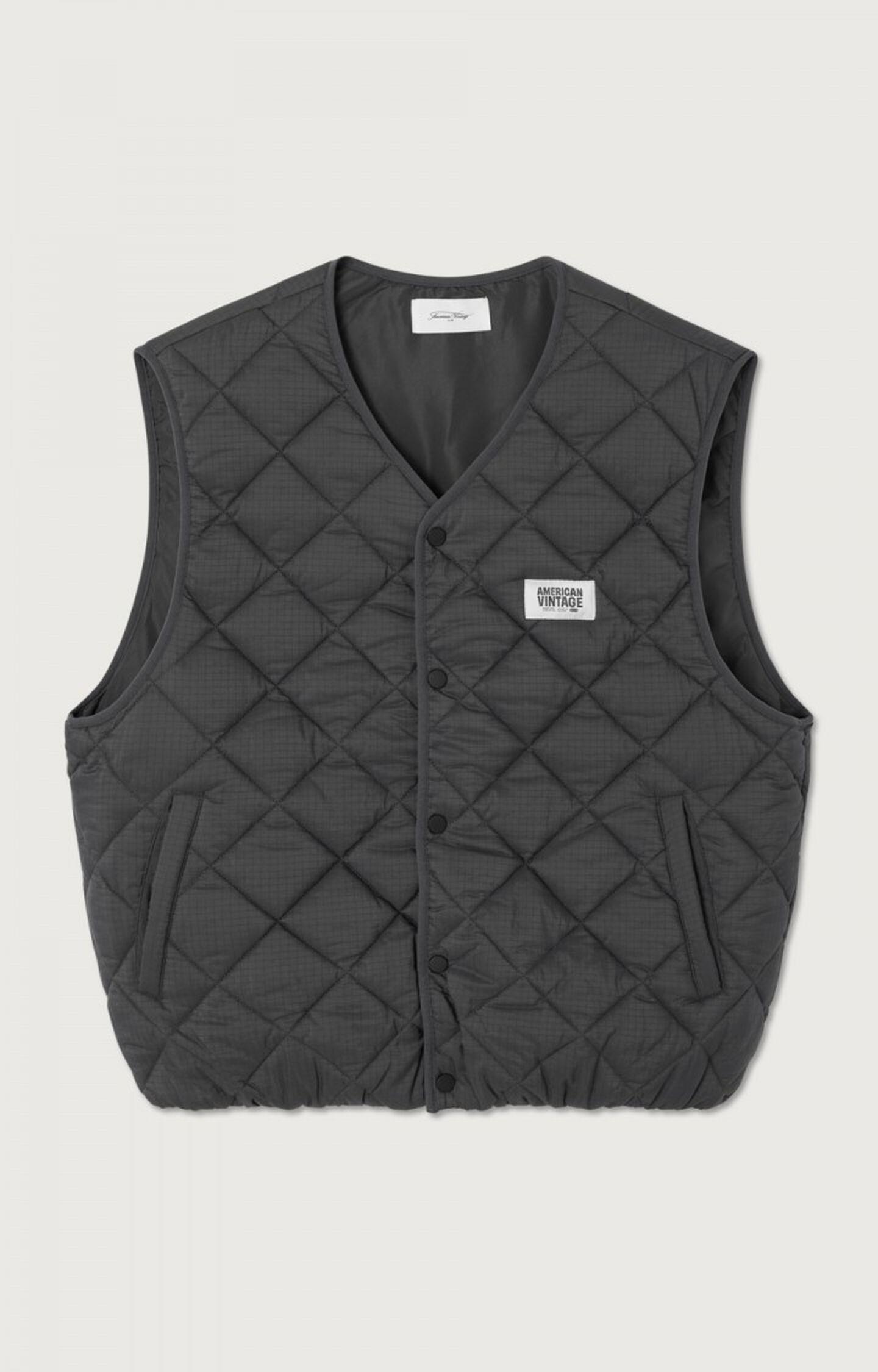 American Vintage Yupibam Steppweste Herren Carbon – Produktansicht